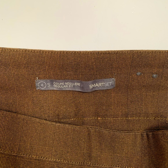 Brown Plaid Fit and Flare Pants - Picture 4 of 4